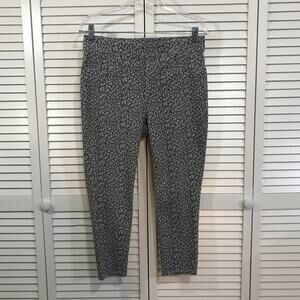 Time and Tru Leggings L Large Gray Black Leopard Animal Print Y2K Whimsigoth
